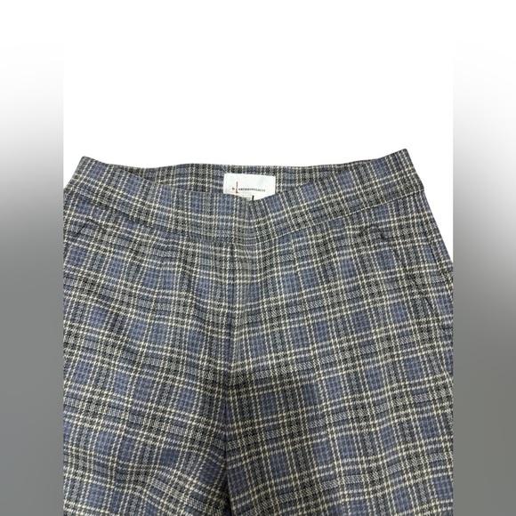 By Anthropologie Knit Hiking Bootcut Pants Size Small Plaid Pull On Elastic - Picture 5 of 13